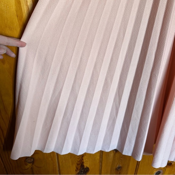 Vintage Pleated Pink Midi Dress - Picture 6 of 7